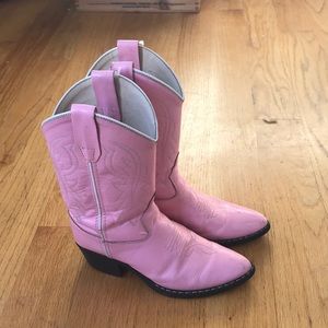 OLD WEST Cowgirl Boots Leather Upper Pink 020